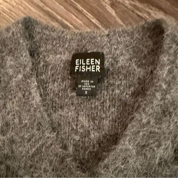 Eileen Fisher Fuzzy Long Cardigan - Picture 4 of 7